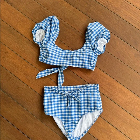 Blue Gingham bikini - Picture 1 of 3